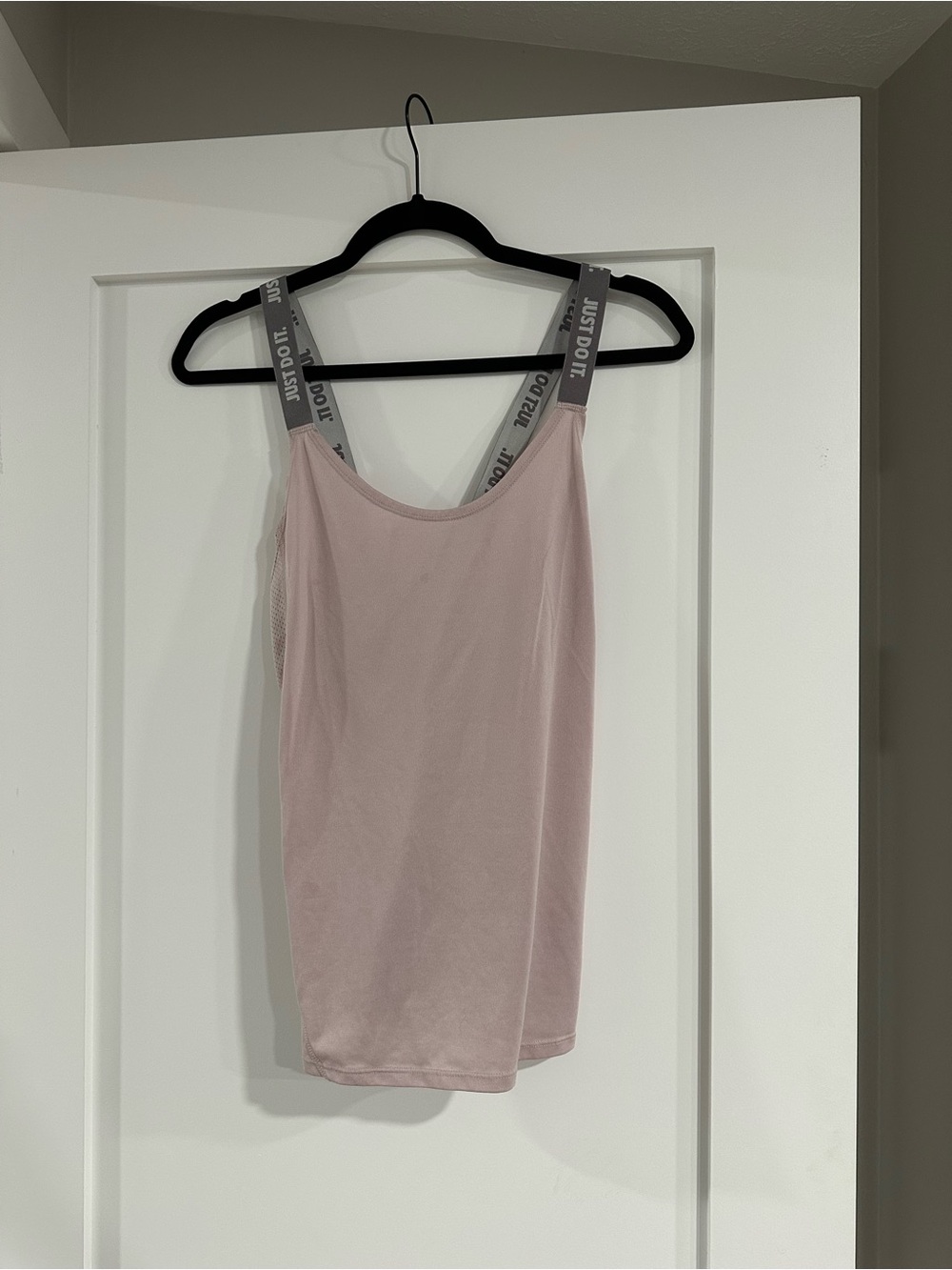 Nike Light Pink Athletic Tank with Branded Gray Straps